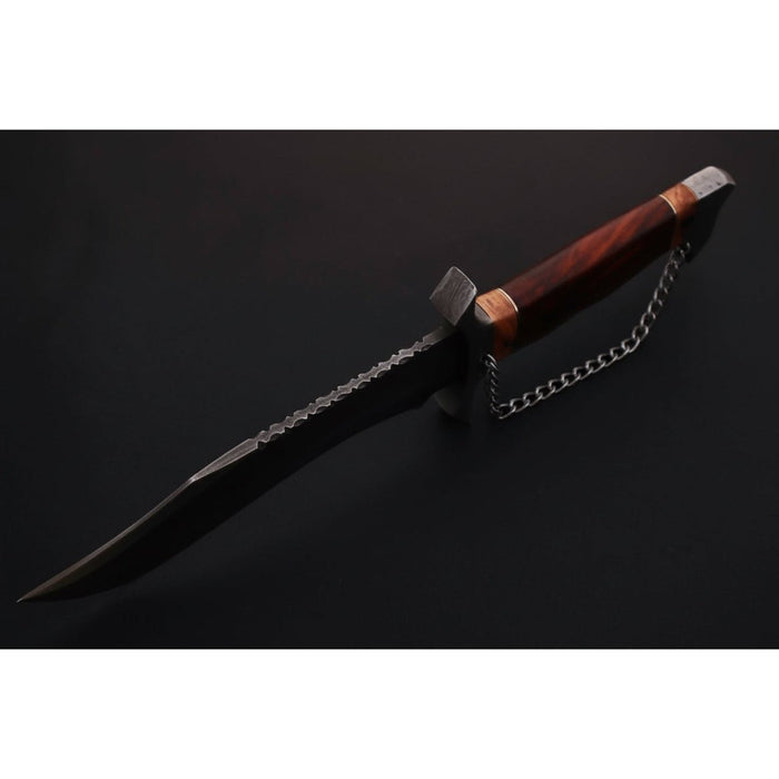 Handmade Frontier Bowie Knife – Damascus Steel Clip Point Blade