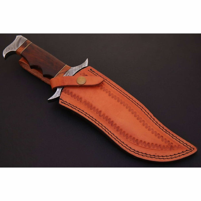 Handmade Frontier Bowie Knife – Damascus Steel Clip Point Blade