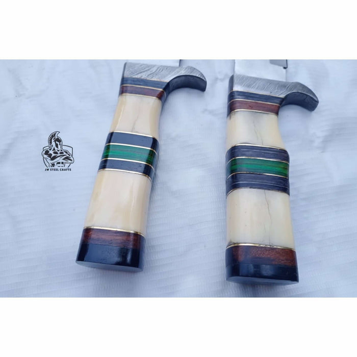 Frontier Jim Bowie Knife Set, High Polished Matched Pair | JW SteelCrafts