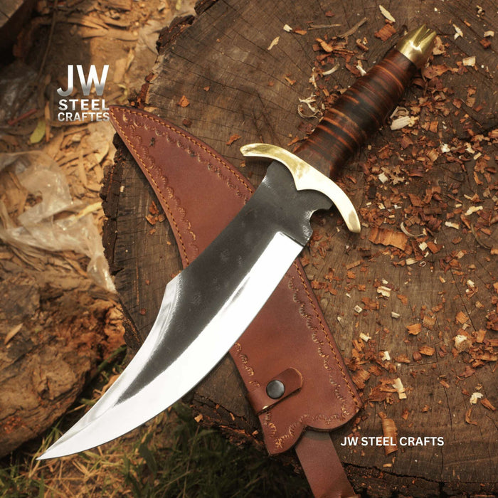 Handmade Frontier Bowie Knife with 13 Inch High Carbon Blade