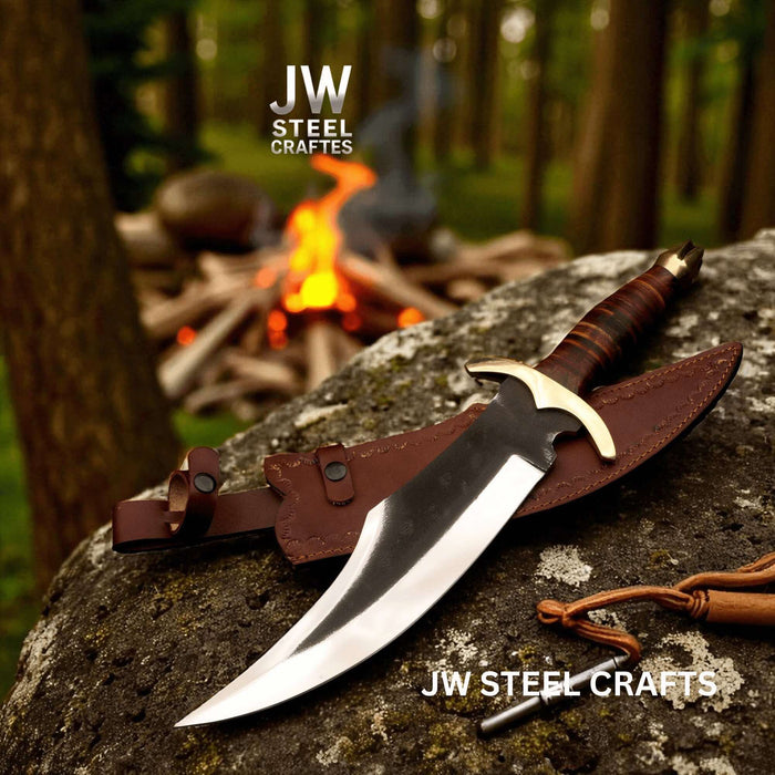 Handmade Frontier Bowie Knife with 13 Inch High Carbon Blade