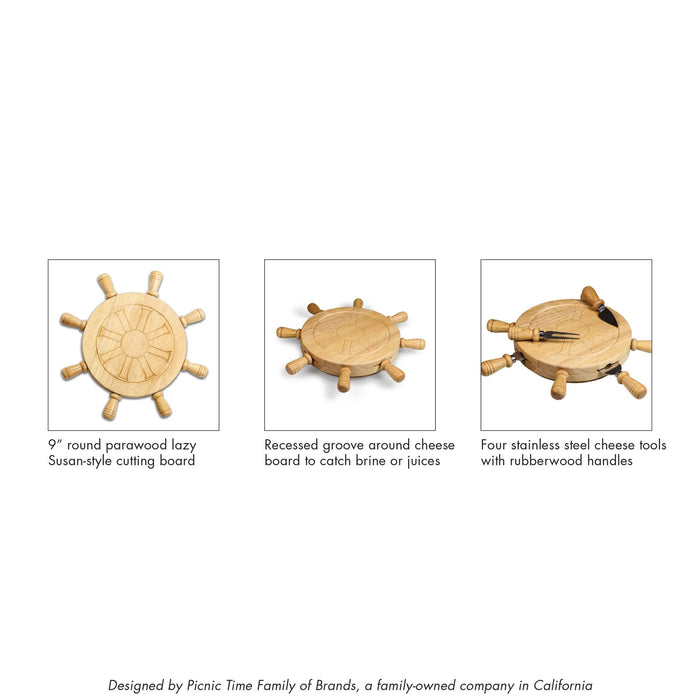 Mariner Lazy Susan Cheese Cutting Board & Tools Set