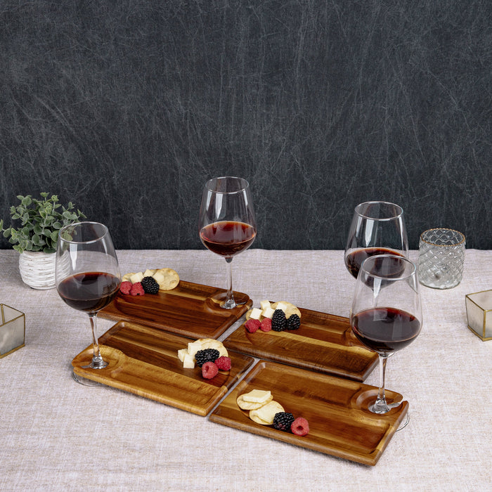Rectangle Wine Appetizer Plate Set of 4