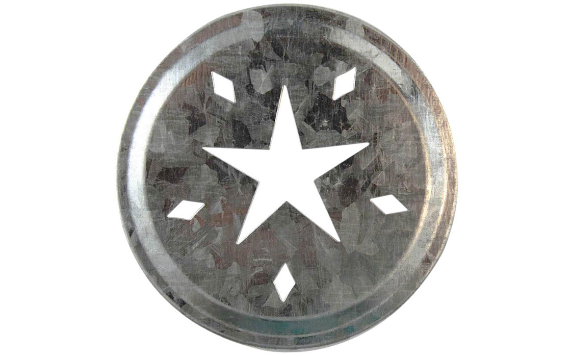Star Cutout Galvanized Metal Lid Inserts for Mason Jars 10 Pack