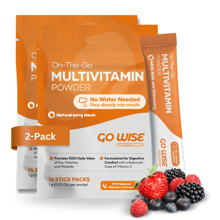 Vegan Multivitamin Powder Stick Packs - No Water Needed