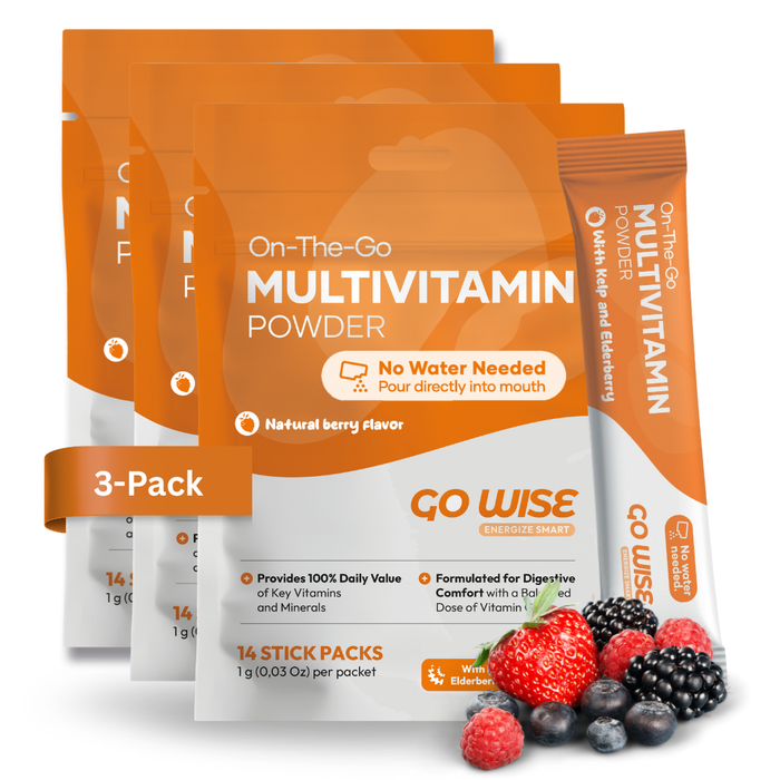 Vegan Multivitamin Powder Stick Packs - No Water Needed