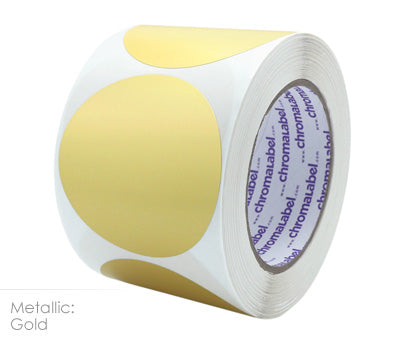 3" Permanent Color-Code Round Circle Inventory Labels: 500/Roll