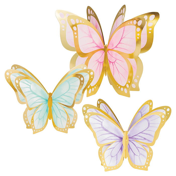 Bulk Shimmering Butterfly Centerpieces (18 per Case)