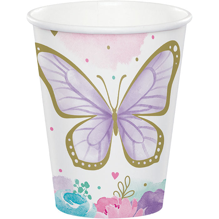 Bulk Shimmering Butterfly Paper Cups (96 per Case)