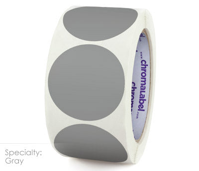 2" Permanent Color-Code Round Dot Inventory Labels: 500/Roll