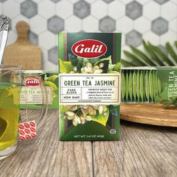 Green Jasmine Herbal Tea | 20' Tea Bags | 1.41 oz | Galil