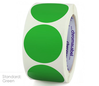 2" Permanent Color-Code Round Dot Inventory Labels: 500/Roll