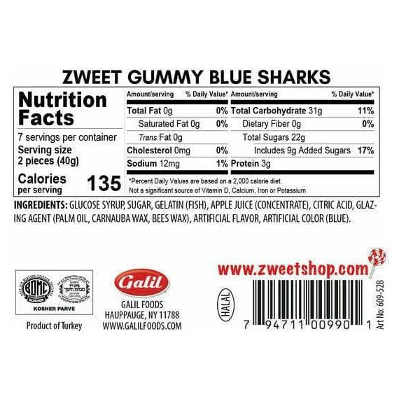 Gummy Blue Sharks | Zweet | 10 oz