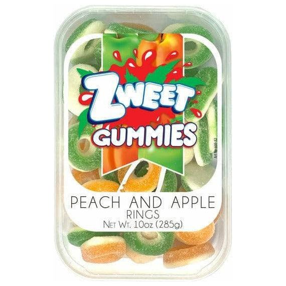 Gummy Peach and Apple Rings | Zweet  | 10 oz