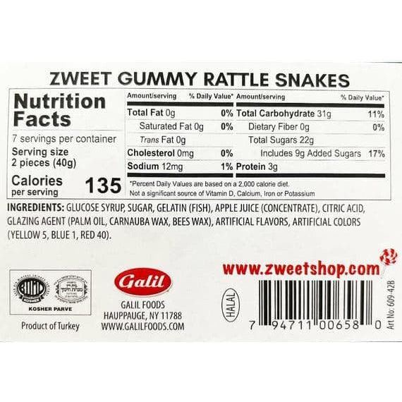 Gummy Rattle Snakes  | Zweet | 10 oz