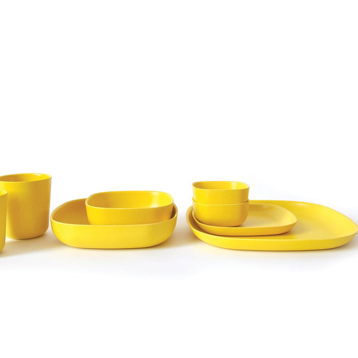 Bamboo Dinner Plate - 4 Piece Set - Lemon