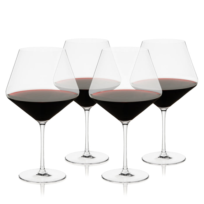 Liminal Burgundy Wine Glasses, Set of 4