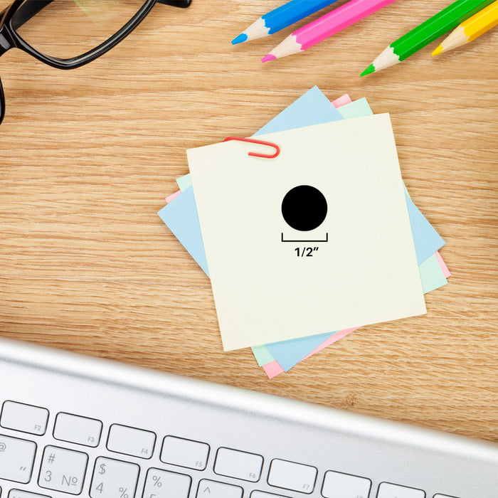 1/2" Removable Round Color-Code Dot Variety Kit (Standard): 5,000/Kit