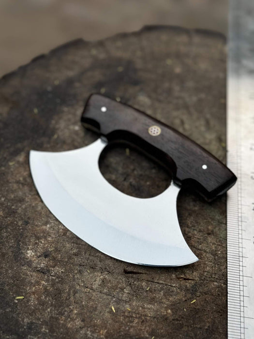 Handcrafted Ulu Chopper Knife – Wenge Wood Handle | Stainless Steel Blade | JW SteelCrafts