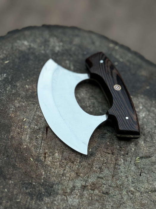 Handcrafted Ulu Chopper Knife – Wenge Wood Handle | Stainless Steel Blade | JW SteelCrafts