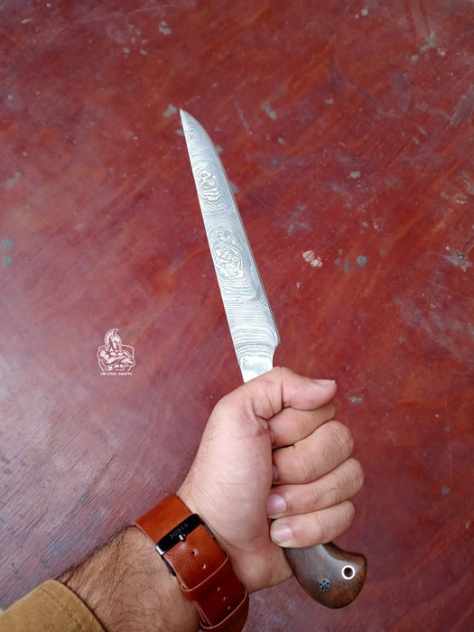 Handmade Damascus Fillet Knife - Premium Blade for Fish Processing & Trimming