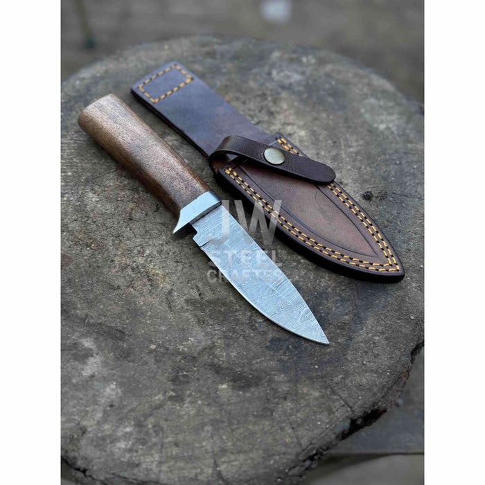 Handmade 7 Inch Damascus Outdoor Utility Knife – Multiple Handle Options