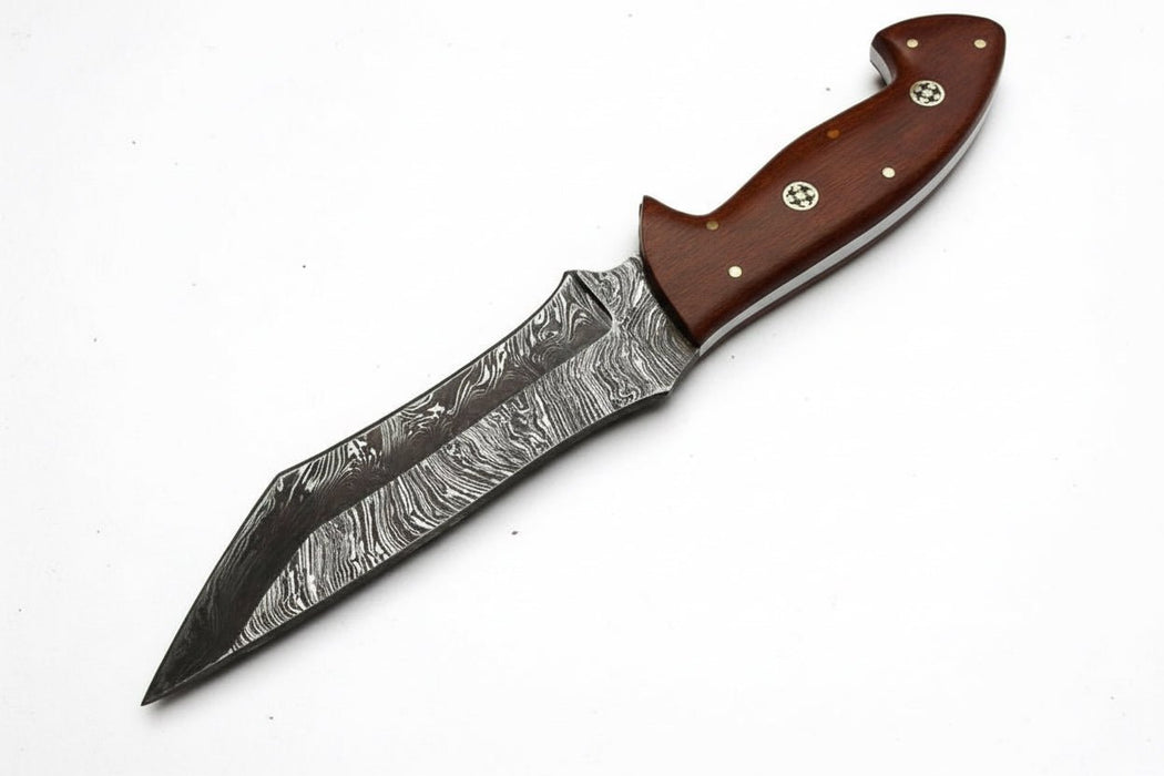 Handmade Damascus Steel Hunting Skinner Knife - 10.00 Inches/  Fixed Blade Knife