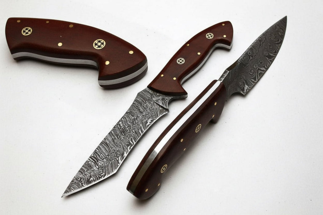Handmade Damascus Steel Hunting Skinner Knife - 10.00 Inches/  Fixed Blade Knife