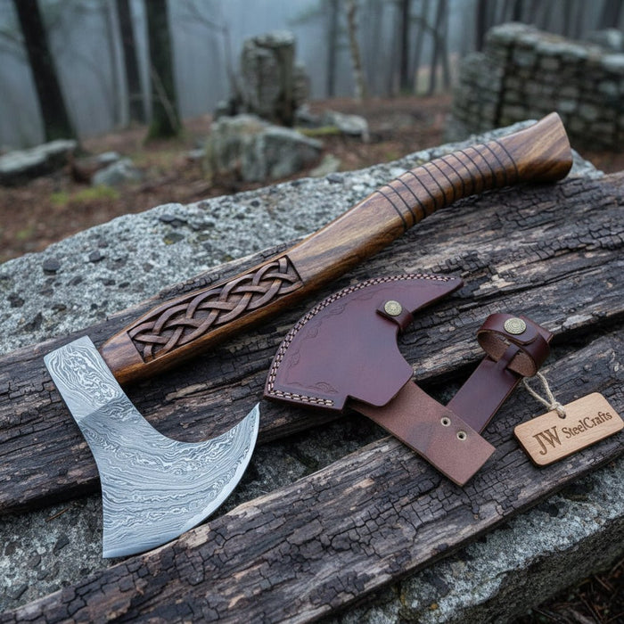 Handmade Damascus Steel Tomahawk Axe