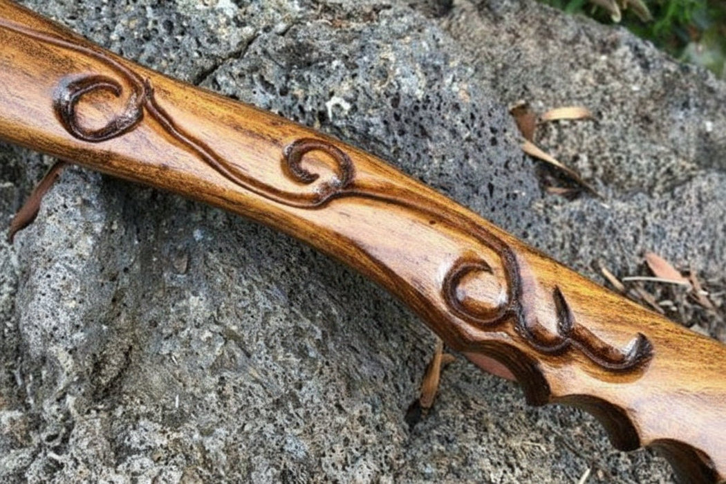 Handmade Damascus Steel Viking Bearded Axe – Pattern Welded Blade with Carved Hardwood Handle | JW SteelCrafts