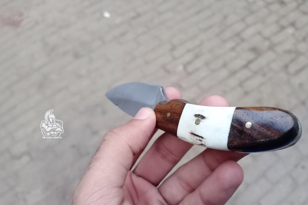 Handmade Skinner Knife Deer Horn Handle Fixed Blade Hunting Knife