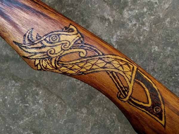 Handmade Viking Bearded Axe – Stainless Steel Head with Engraved Hardwood Handle | JW SteelCrafts