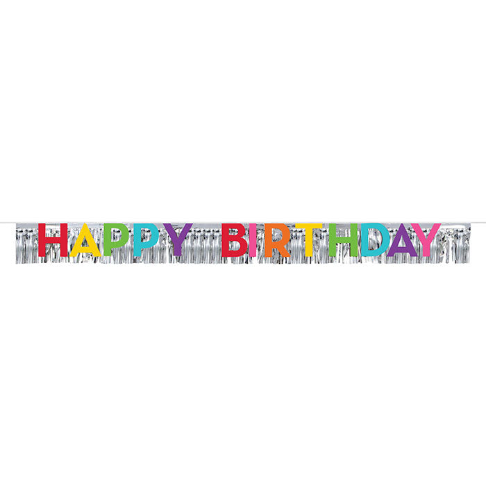 Bulk Happy Birthday Banners with Fringe (12 per Case)