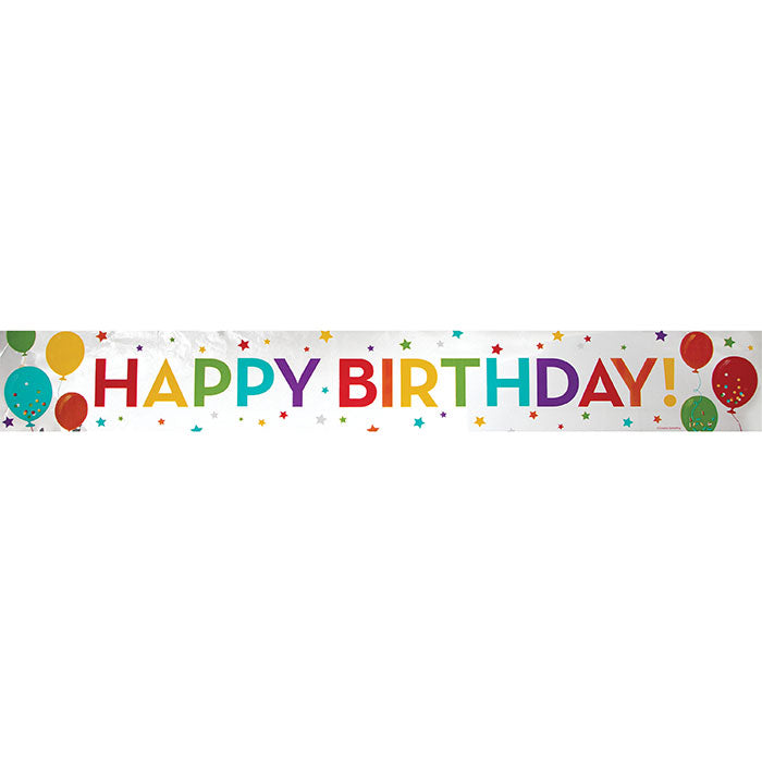 Bulk Happy Birthday Foil Banners (12 per Case)