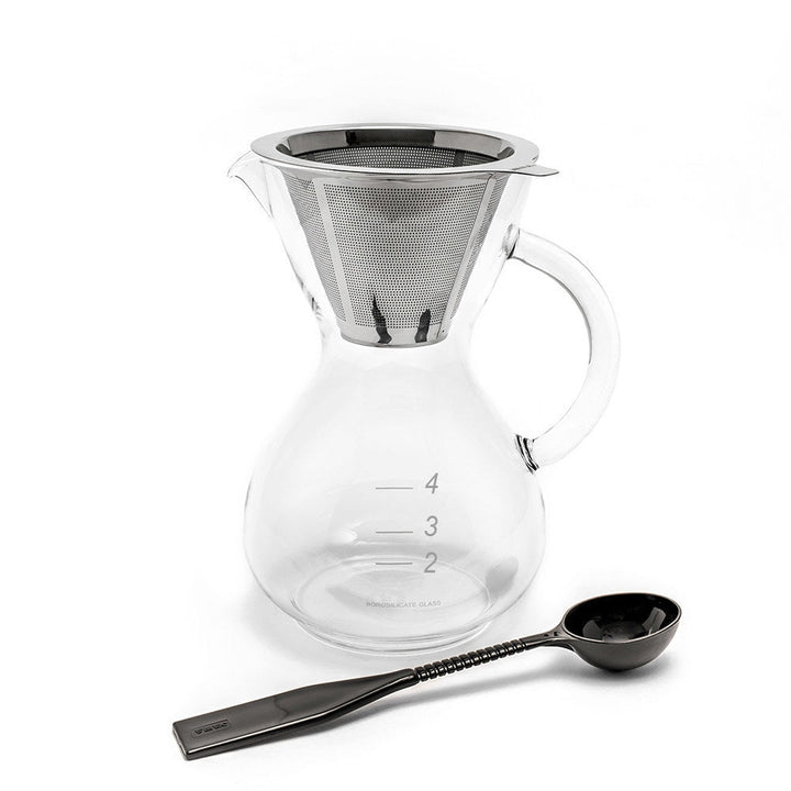 Yama Coffee Drip Pot w/ Glass Handle & Filter Cone - 30oz - Thumbnail 4