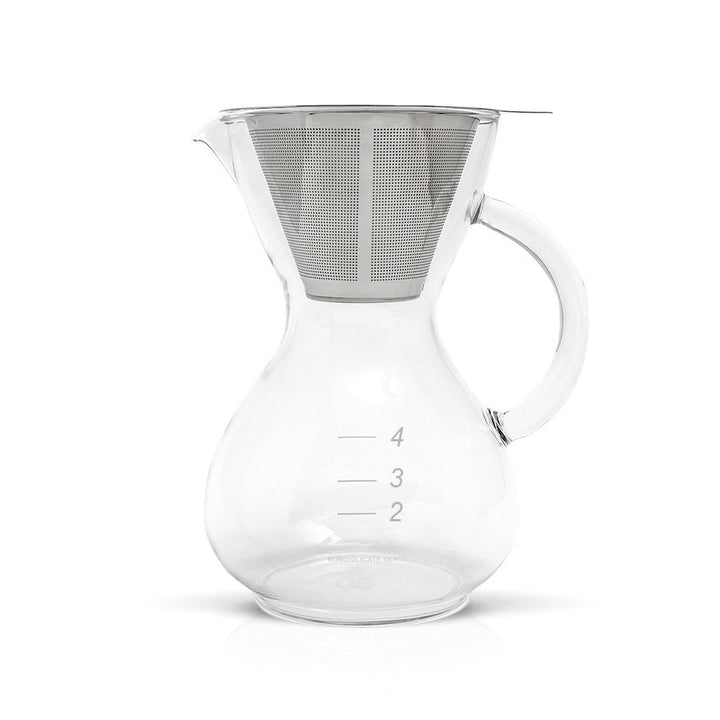 Yama Coffee Drip Pot w/ Glass Handle & Filter Cone - 30oz
