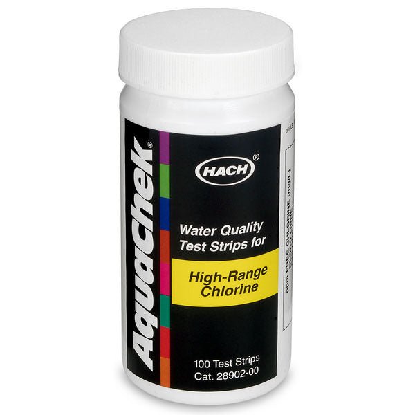 Hi Range Free Chlorine Test Strips 0-600mg/l