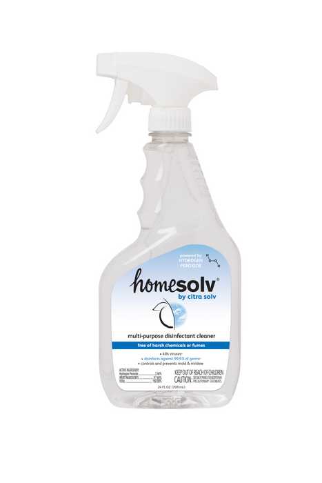 CitraSolv HomeSolv Antibacterial Disinfectant Cleaner Spray, Free & Clear, 24 fl. oz.