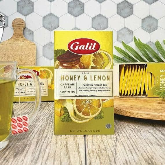 Honey & Lemon Herbal Tea | 1.23 oz | Galil