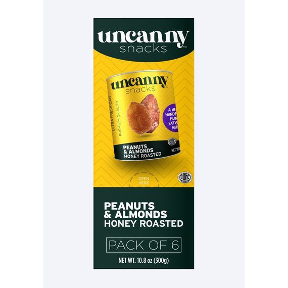 Honey Roasted Peanuts & Almonds | Can | 1.8 oz | Uncanny