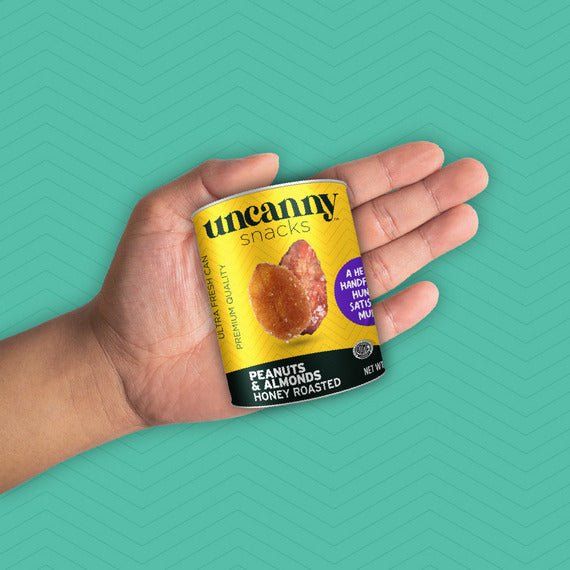 Honey Roasted Peanuts & Almonds | Can | 1.8 oz | Uncanny