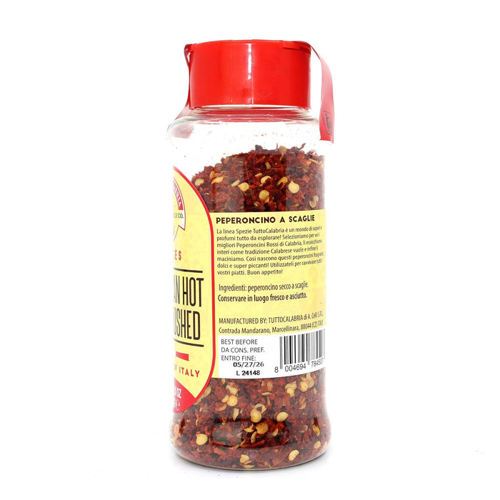 TuttoCalabria Dried Calabrian Chili Flakes Shaker, 2.11 oz
