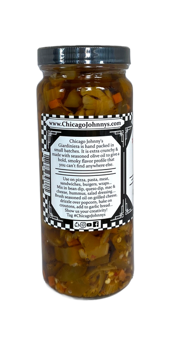 Chicago Johnnys Hot Giardiniera With Olive Oil | Chicagos Best Giardiniera