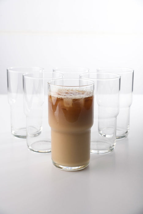 Iced Coffee Glasses - Set of 6 (15oz/21oz)