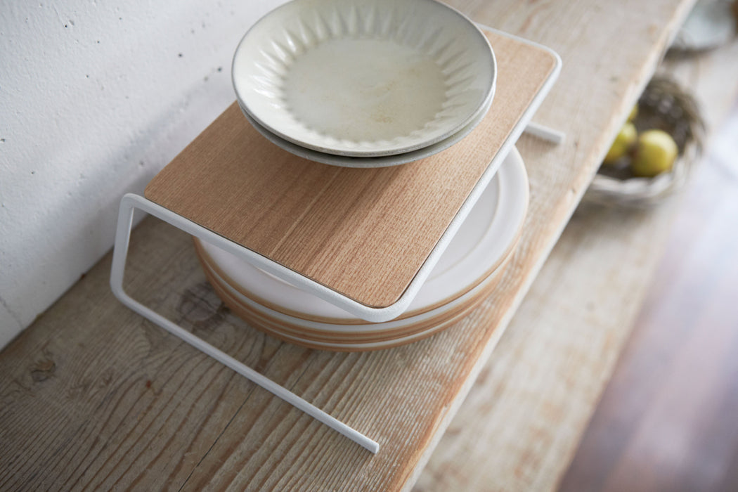 Dish Riser - Small - Steel + Wood — Specialty Food Source