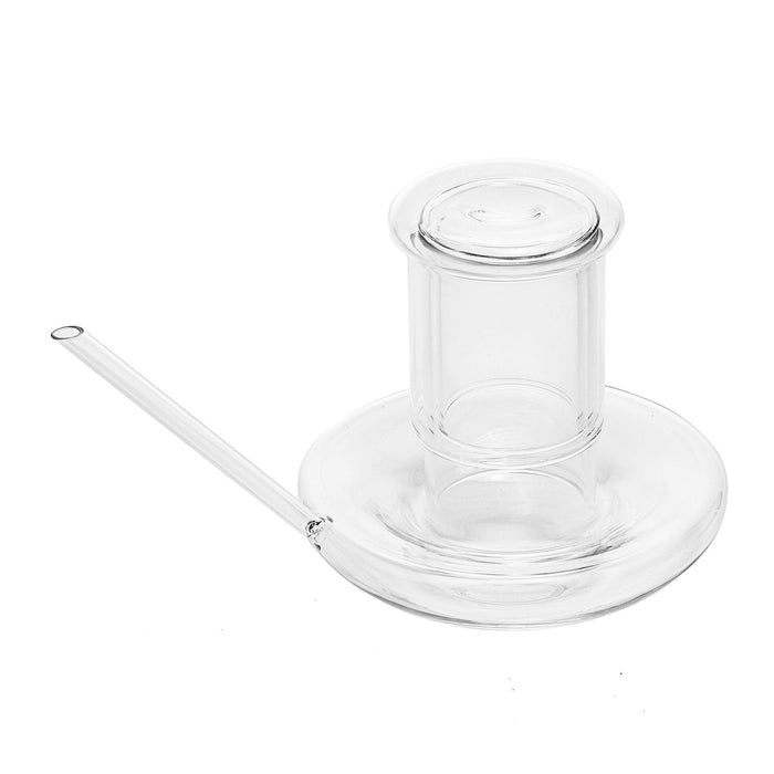 Genie Lamp Stackable Water Carafe & Glasses Set - The Wine Savant 1000 ML Glass Pitcher with 2 7oz Glasses 7" For Water, Juice, Cocktail