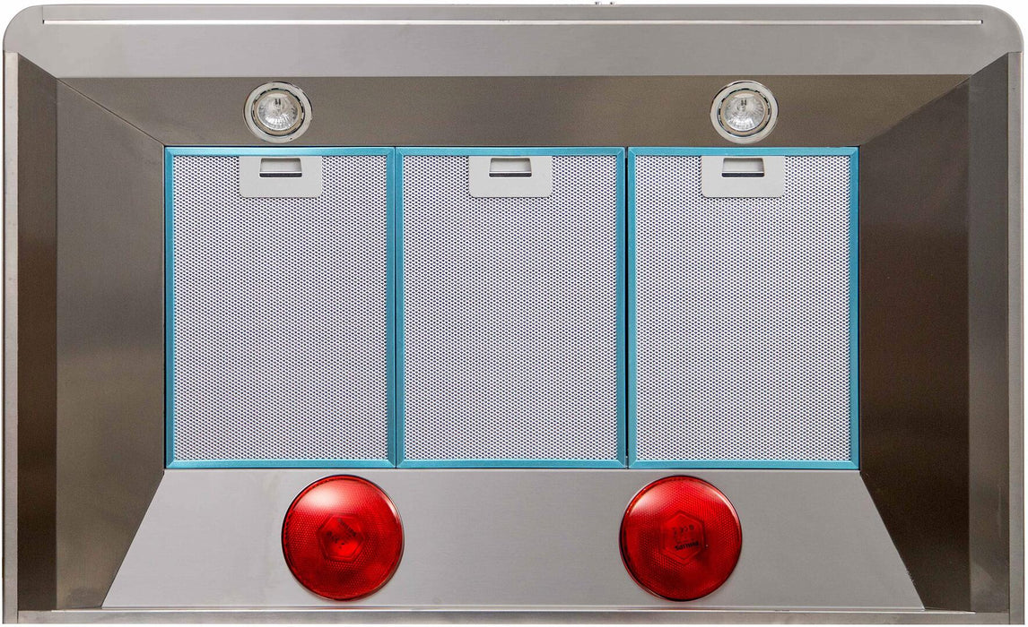 ILVE Majestic 40" Burgundy Wall Mount Convertible Range Hood, UAM100BU