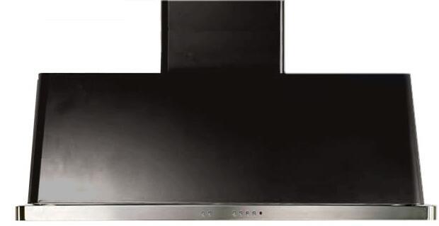 ILVE Majestic 48" Glossy Black, Wall Mount Convertible Range Hood UAM120BK