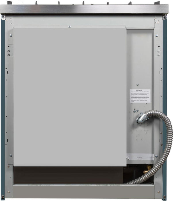 ILVE Majestic II 30" Dual Fuel, Liquid Propane, Freestanding Range, Blue Grey, Brass Trim UM30DNE3BGGLP