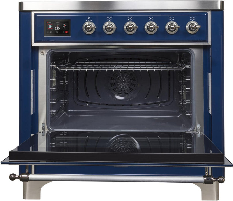 ILVE Majestic II 36" Induction Range Midnight Blue Chrome Trim UMI09NS3MBC
